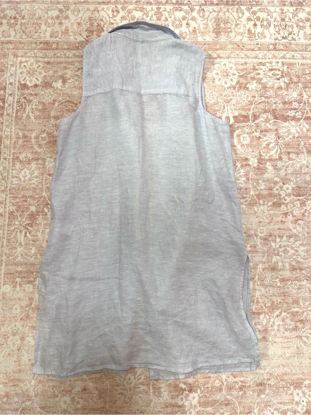 100% Linen 🦋 Tahari Buttoned Long Top - Picture 7 of 10